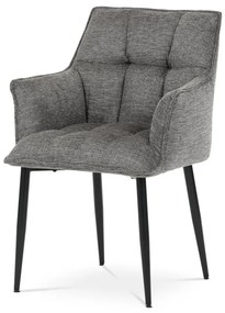 Jídelní židle, šedá, hladká látka, DCH-J2139 GREY2
