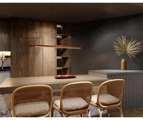 MAXLIGHT P0598 - LED Luster na lanku WOODY LED/25W/230V hnedá/borovica