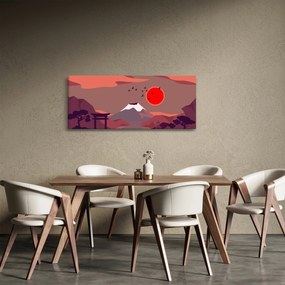 Obraz - Hory Fudži (120x50 cm)