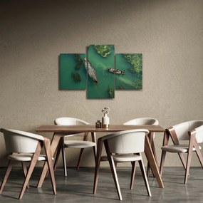Obraz - Rybári na rieke (90x60 cm)