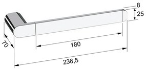 SAPHO RF006 Flori držiak uterákov otvorený, strieborná