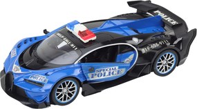 LEAN Toys RC policajné auto v mierke 1:12 modré