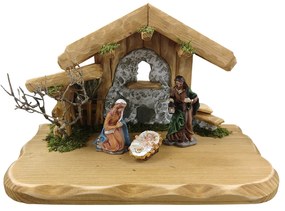 AMADEA Drevený betlehem BEZ FIGURÍK 28 cm, český výrobok