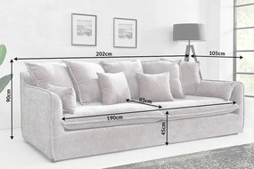 Trojmiestna pohovka HEAVEN 200 cm – velvet taupe