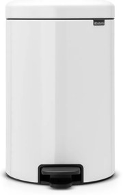 Biely nášľapný oceľový odpadkový kôš 20 l NewIcon – Brabantia