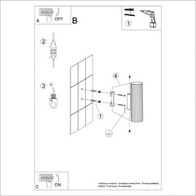 Krémové nástenné svietidlo Gleam – Nice Lamps
