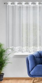 ZÁCLONA SADIE NA KRÚŽKOCH 300X150 CM BIELA