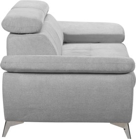 Dvojsedák Gisele, svetlo šedá látka