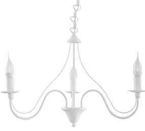 Luster Minerwa 3, biele telo svietidla