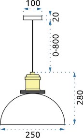 Toolight - Závesné sklenené stropné svietidlo Verto C, číre sklo, OSW-00138