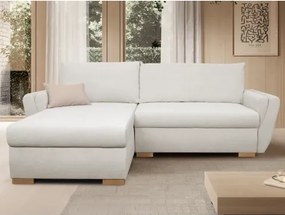 Rohová sedačka Helvetius, krémová látka%