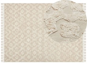 Bavlnený koberec 160 x 230 cm béžový AKSARAY Beliani