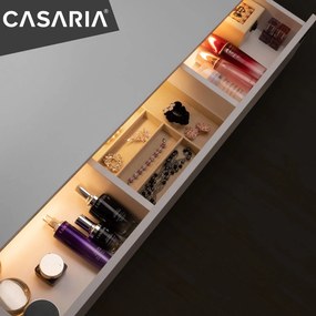InternetovaZahrada Toaletný stolík Lucia s LED osvetlením 140x110x40 cm - biely