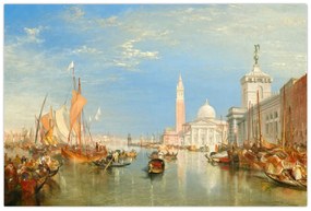 Obraz - Joseph Mallord William Turner, Venice the Dogana and San Giorgio Maggiore, reprodukcia (90x60 cm)