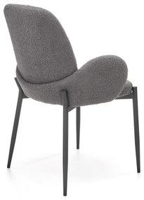 Jedálenská stolička SALTA –⁠ látka/kov, sivá