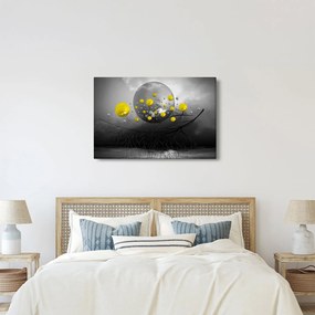 Obraz - žlté abstraktné gule (90x60 cm)