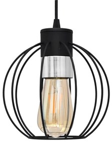 Luster na lanku STARLIGHT 1xE27/15W/230V čierna/strieborná