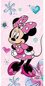 Ružová bavlnená detská osuška 70x140 cm Minnie - Jerry Fabrics