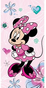 Ružová bavlnená detská osuška 70x140 cm Minnie - Jerry Fabrics