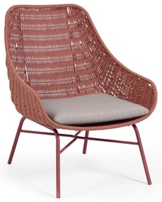 Záhradné kreslo v terakotovej farbe Kave Home Abeli