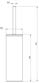 Deante ADR_0712 - Stojaca kefa na WC ROUND lesklý chróm