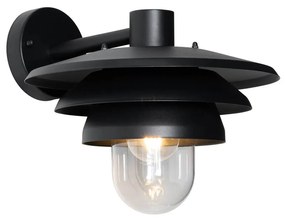 Dizajnová vonkajšia nástenná lampa čierna IP44 - Morty