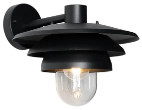 Dizajnová vonkajšia nástenná lampa čierna IP44 - Morty