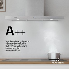 Klarstein Limelight, digestor, 90 cm, nástenný, 600 m³/h, strieborný
