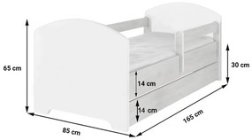 DO Detská posteľ s úložným priestorom Oskar X 160x80