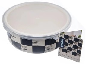 Miska smalt ŠACHOVNICA Lem+UH viečko pr. 19 cm