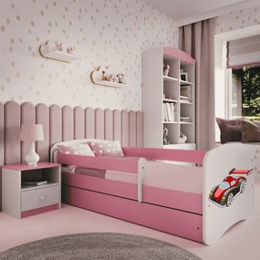 Detská posteľ Babydreams závodné auto ružová