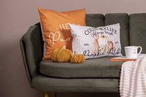 Béžovo-oranžová obliečka na vankúš s tekvicami Pumpkin Patch - 30*50 cm