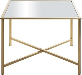 Štvorcový konferenčný stolík Lagos 60x60 cm, zlatý