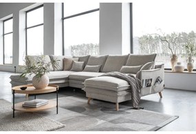 Béžová rozkladacia rohová pohovka (ľavý roh/do tvaru "U") Charming Charlie – Miuform