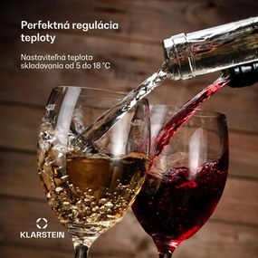 Klarstein Shiraz Premium Smart, Chladnička na víno, 12 Slim na 12 fliaš