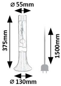 Rabalux 76026 - LED Lávová lampa POPPILOL LED/25W/230V