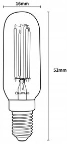 LED žiarovka do chladničky E14 T25 4W = 40W 440lm 4000K Neutrálne vlákno LUMILED