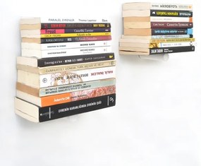 SADA 2x Nástenná polica 15x21 cm čierna/biela