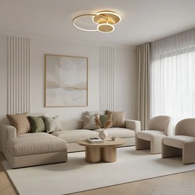 Toolight Toolight, LED stropné svietidlo + diaľkové ovládanie, APP1711-C, zlatá matná, OSW-04040