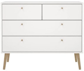 Biela nízka komoda 99x82 cm Bodo – Tvilum