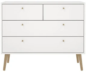 Biela nízka komoda 99x82 cm Bodo – Tvilum