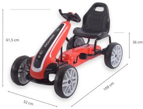 Šlapacia motokára POWER červená