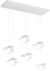 Závesné svietidlo na lanku RITUAL 6xG9/8W/230V, biela
