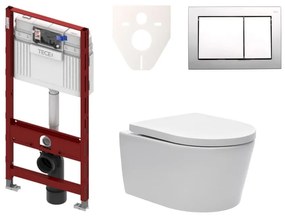 Cenovo zvýhodnený závesný WC set TECE do ľahkých stien / predstenová montáž + WC SAT Brevis SIKOTS3W2