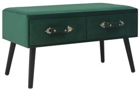 Konferenčný stolík, zelený 80x40x46 cm, zamat