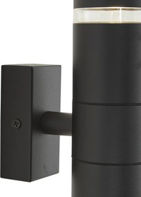 Moderné vonkajšie nástenné svietidlo čierne 2-svetlá IP44 - Dubbla