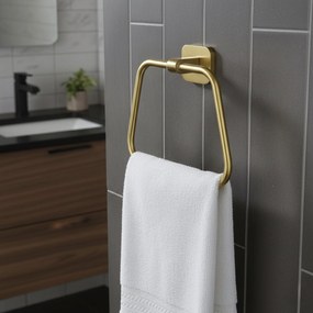 Rea Nico, kúpeľňový vešiak na uteráky, zlatá matná, REA-88083