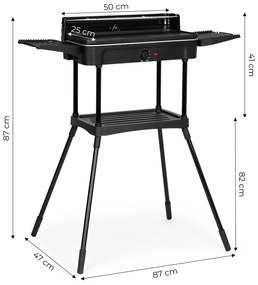 elektrický gril 3 v 1 - stojaci a stolný, grilovacia doska, odkvapkávacia miska, termostat