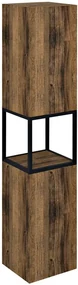 Sapho Sapho, SKARA skrinka 35x171x32cm, 2x dvierka, ľavá/pravá, čierna mat/dub Collingwood, CG010-1919