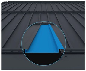 G21 Bioklimatická pergola Austin 3x3 m, antracitová hliníková